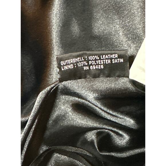 Wilson’s Maxima Black Genuine Leather High Rise Straight Leg Pants Vintage Sz 10 - Picture 12 of 12